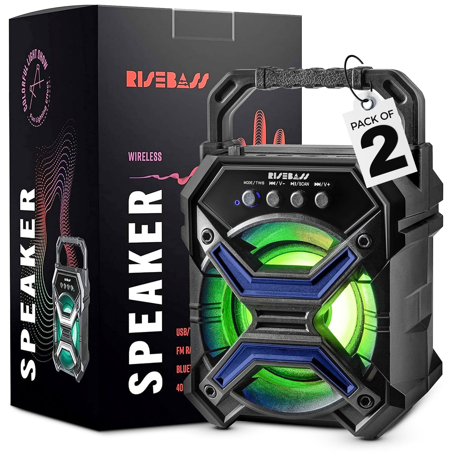 7-inch Portable Wireless Bluetooth Speaker w/ TWS Function