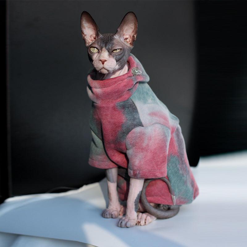 Cozy Pet Lovers' Tie-Dye Hooded Sweater For Autumn And Winter